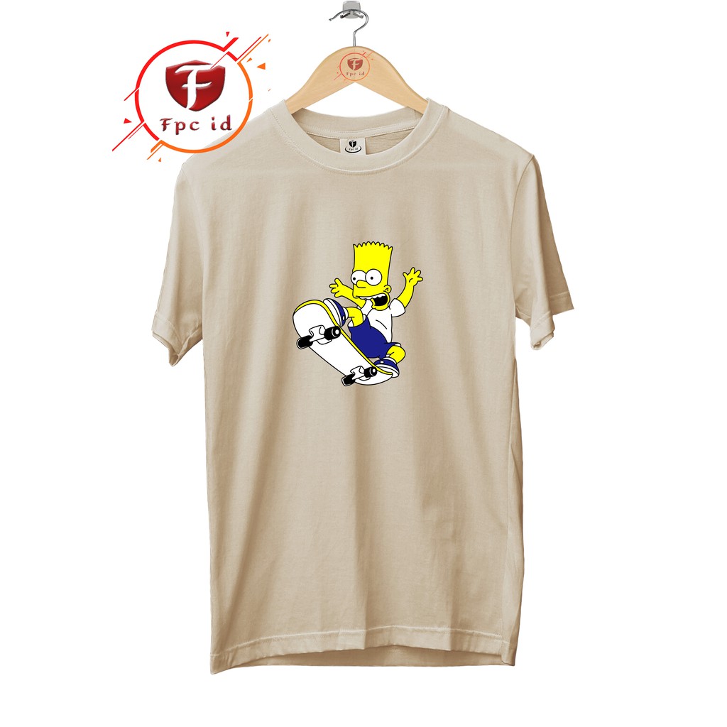 Kaos Anime Jepang Simpson Skate Original Cotton Combed 30s Pakaian Distro Jumbo Pilihan Favorit