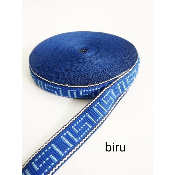 bisban webbing motif SS terbaru uk 2, 5 cm 1 roll panjang 20 meter