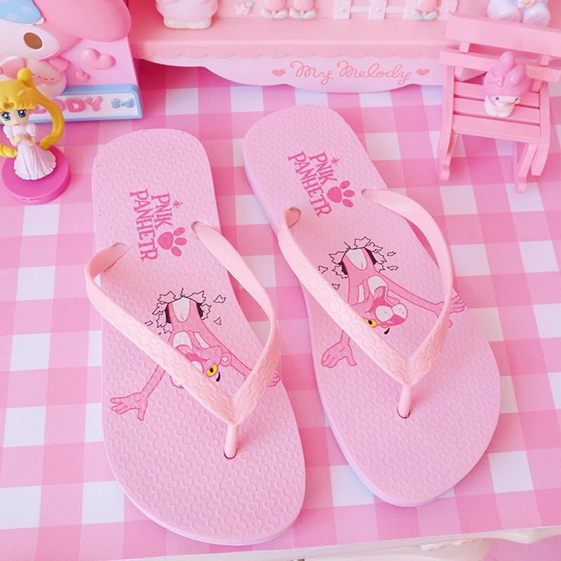 SANDAL JEPIT PINK PANTHER WHITE