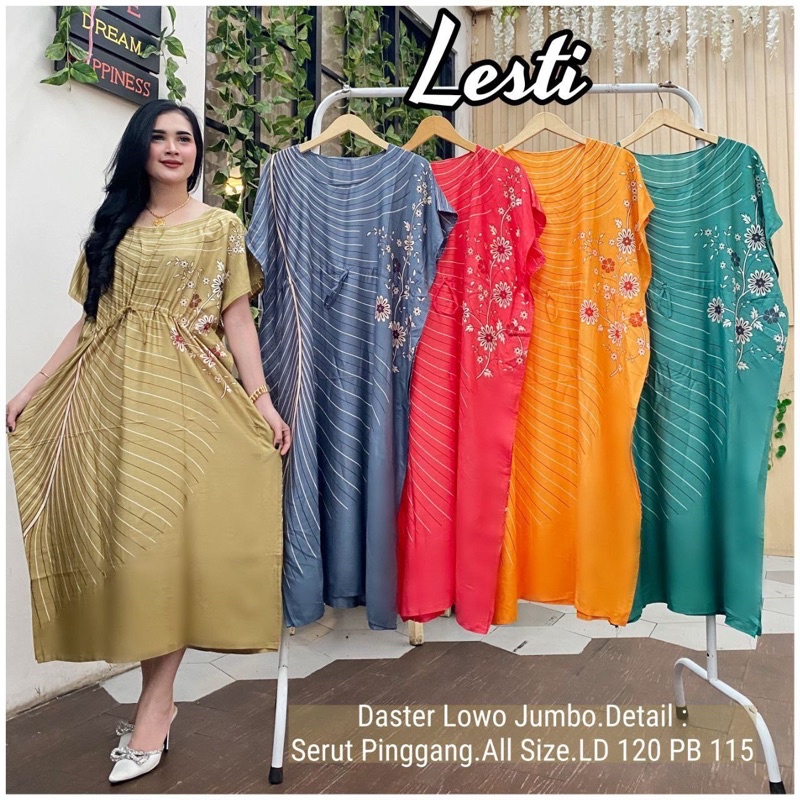 DASTER LOWO JUMBO RAYON MAYANG KUPU LD 120 KEKINIAN BAHAN HALUS ADEM MURAH SERUT DEPAN BEST SELLER-LOWO LESTI
