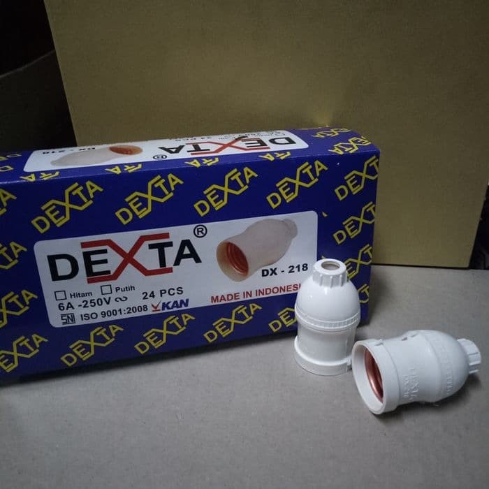 Fitting Lampu Gantung Merk Dexta 218 Warna Hitam / Putih