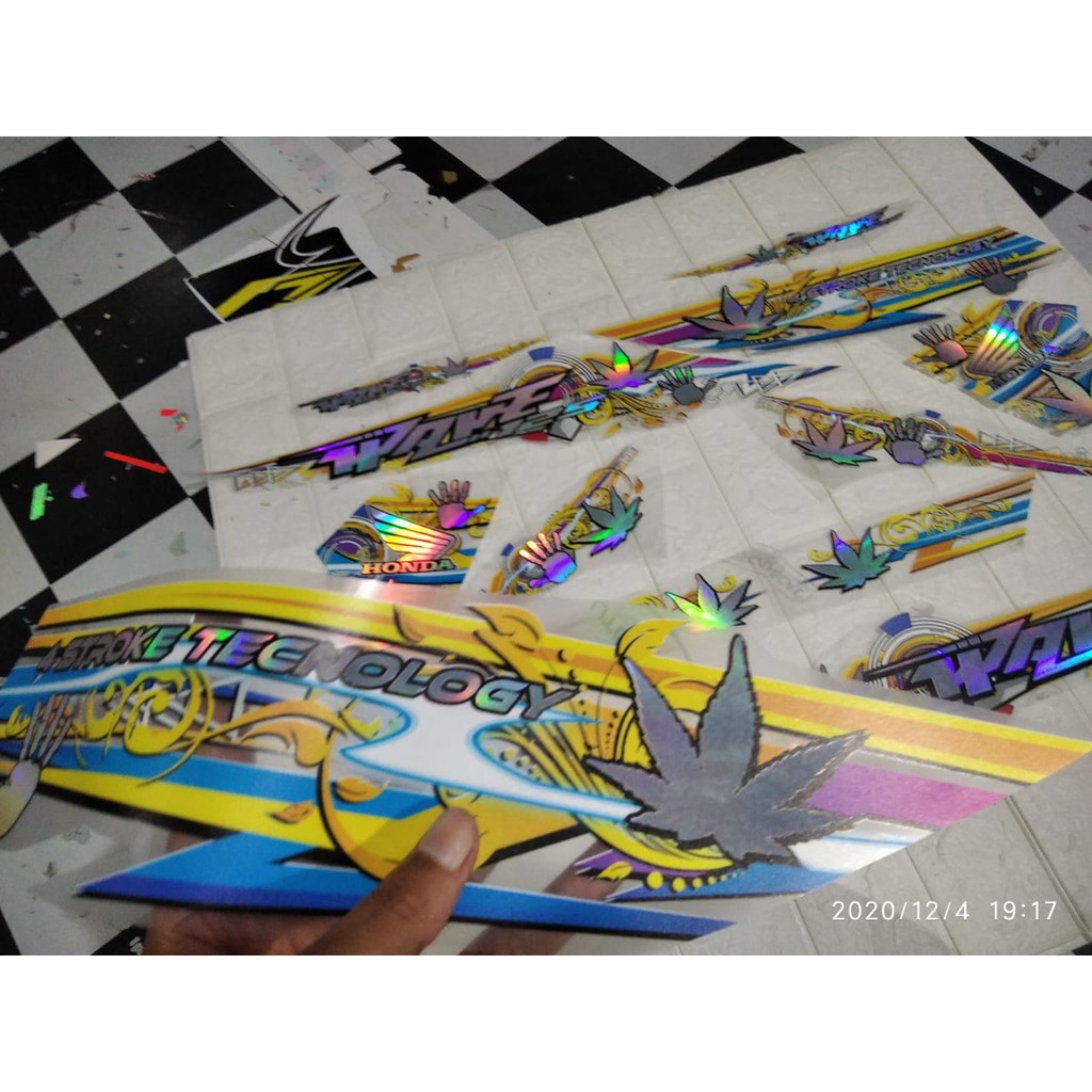 STRIPING TRANPSARAN HOLOGRAM SUPRA X 125 WAVE 125