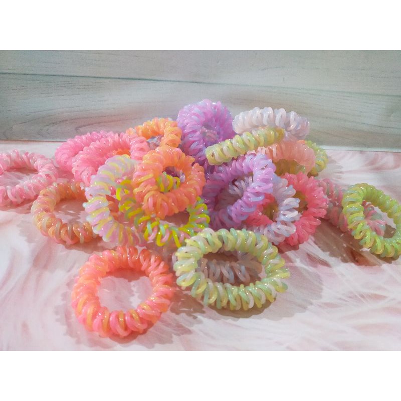 JKSNASEMKA22 -  IKAT RAMBUT SPIRAL MOTIF KOREA IMPORT BESAR-4