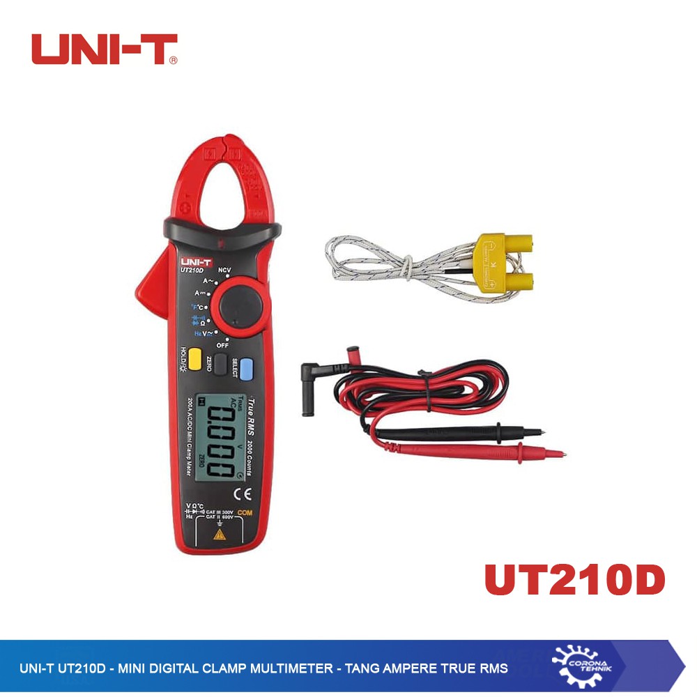 UNI-T UT210D - Mini Digital Clamp Multimeter - Tang Ampere TRUE RMS