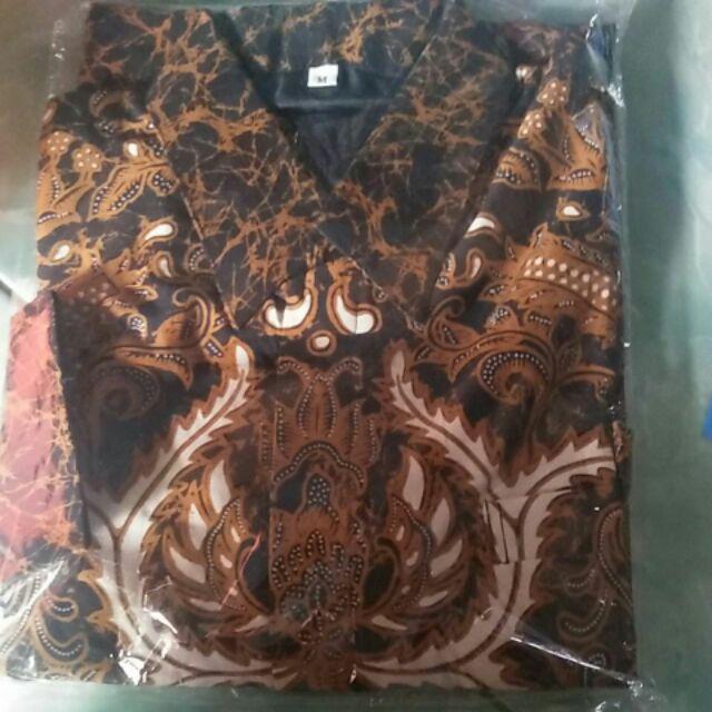 Ajibhanu Kemeja Batik Pria Atasan Batik Baju Batik Pria Lengan Panjang Batik Modern Ori By Anjani