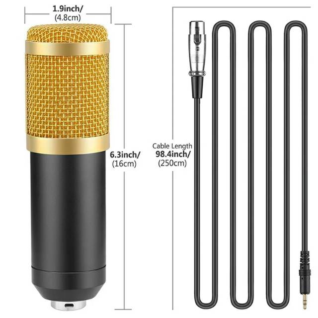 RECORDING SMULE YOUTUBE YOUTUBER MIC CONDENSER BM800 ORIGINAL TAFFWARE BM 800 ALAT REKAMAN