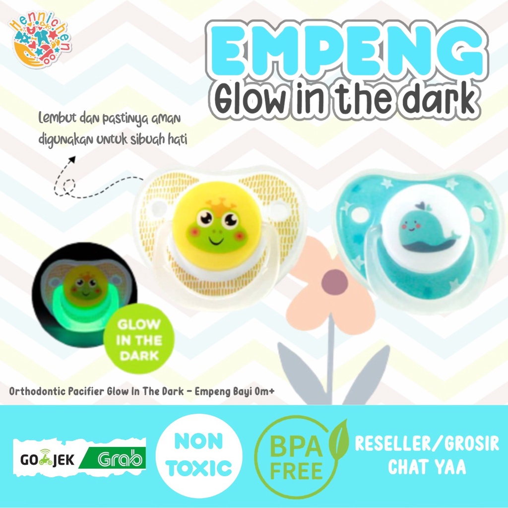 Empeng Bayi Little Baby Glow in The Dark 0m+ /Orthodontic Pacifier