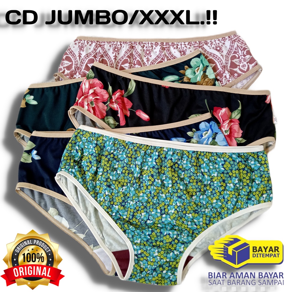 12PCS CD WANITA JUMBO//SATU LUSIN CELANA DALAM JUMBO//CD JUMBO WANITA//CELANA DALAM WANITA XXXL// CD