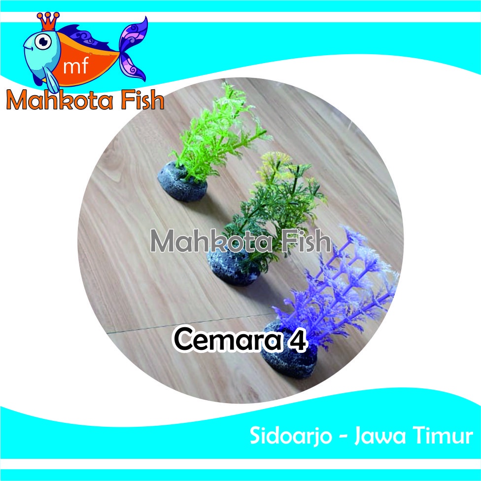 Hiasan Aquarium CEMARA 4 | Bunga Plastik Aquarium | Bunga Hiasan Aquarium | Tanaman Hias Aquarium