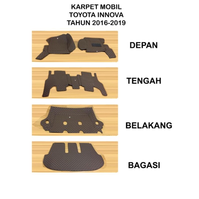 Karpet Mobil Haima Toyota Innova Full set plus bagasi