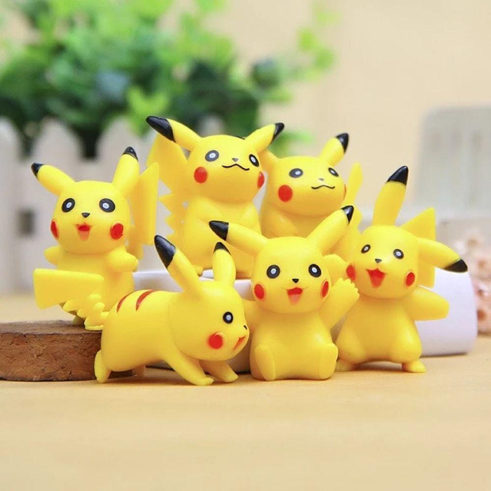 [Elegan] Pikachu Figure Hadiah Ulang Tahun Untuk Anak Mainan Mini Anime 4cm Pokemon