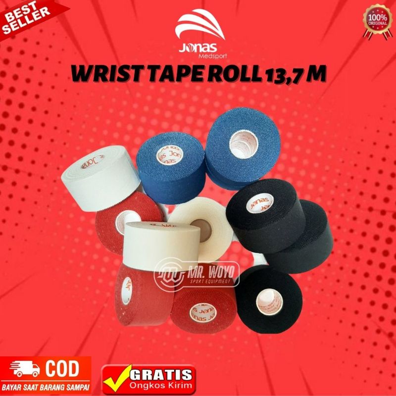 JONAS WRIST TAPE KIPER FUTSAL WRISTAPE JONAS TAPING RIGID KINESIOTAPE KARET TANGAN KAKI