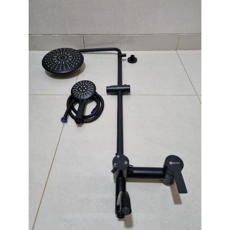 Shower coloum hitam komplite/3 in 1/Sower Black Panas Dingin