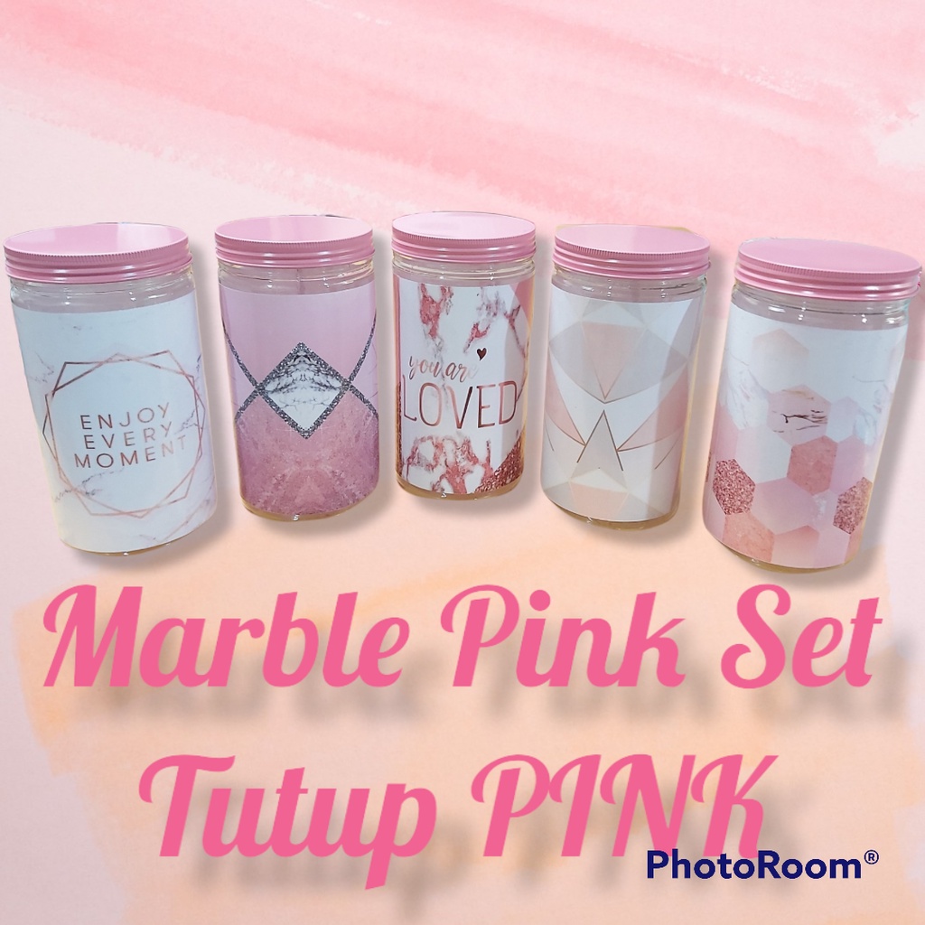 Toples Lebaran /  edisi MARBLE/ Toples Kue Kering / Toples Shabby / Toples Murah / Toples Kue/ Tople