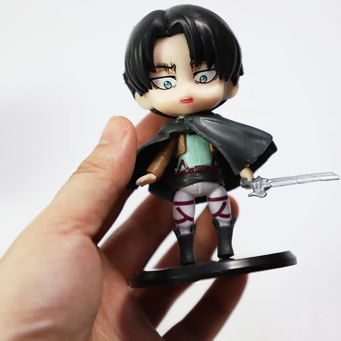 Action Figure Attack on Titan: Cute Kawaii Version - Levi Ackerman & Eeren Jeager-1