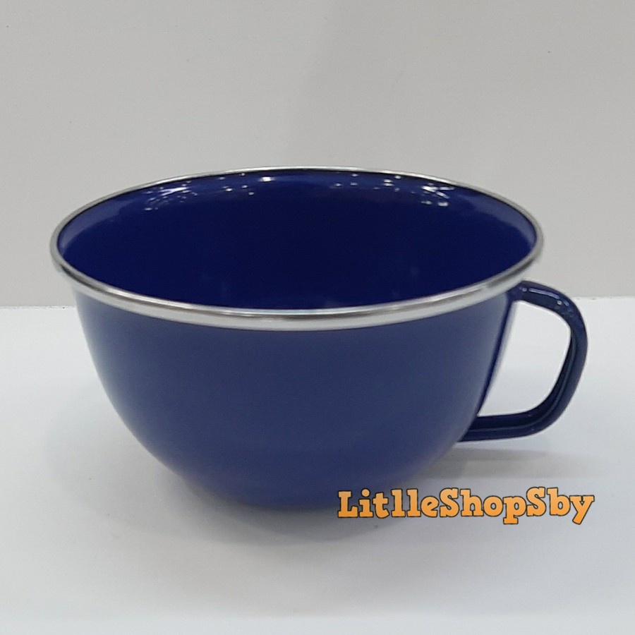 Soup Mug Enamel 14cm Biru Tua