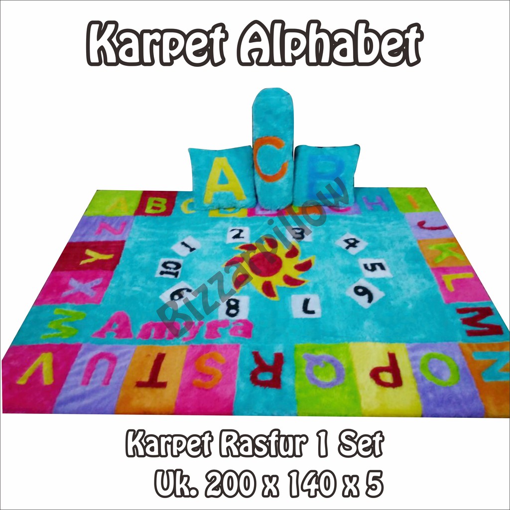 Bizzarpillow Karpet Abjad Karpet ABC 1 Set 200 x 150 x 5 BZ289