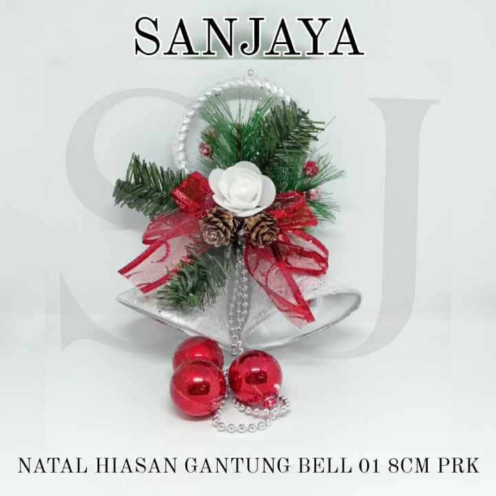 [1 Bks] Hiasan Gantungan Aksesoris Natal / Ornamen Natal / Dekorasi Pohon Natal / Natal Hiasan Gantung Bell 01 8Cm Prk