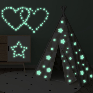127pcs Stiker Dinding Bentuk Bintang 3d Glow In The Dark 127pcs Stiker Dinding Bentuk Bintang 3d Glow In The Dark