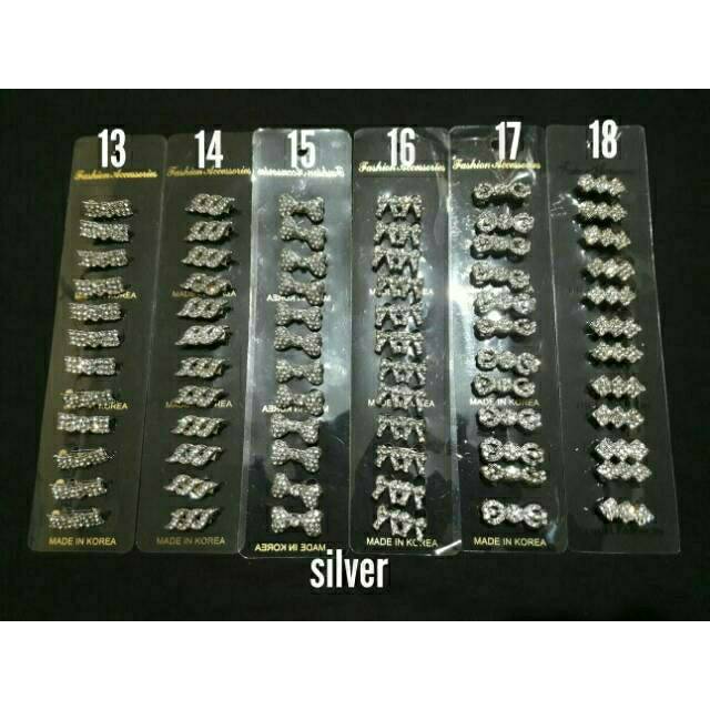 bros dagu korea stainles anti karat permata 12 pcs