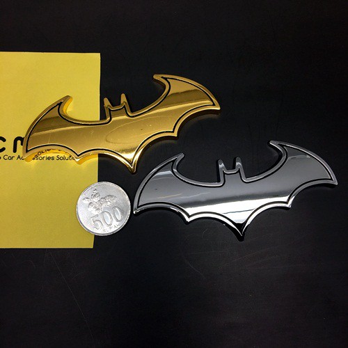 Tempelan Stiker Emblem Mobil BATMAN Chorme L Big Size Super Quality