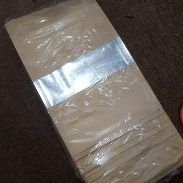 Standing Pouch Paper Alumunium Foil 12x20 Window Kraft Alu Transparan With Zipper