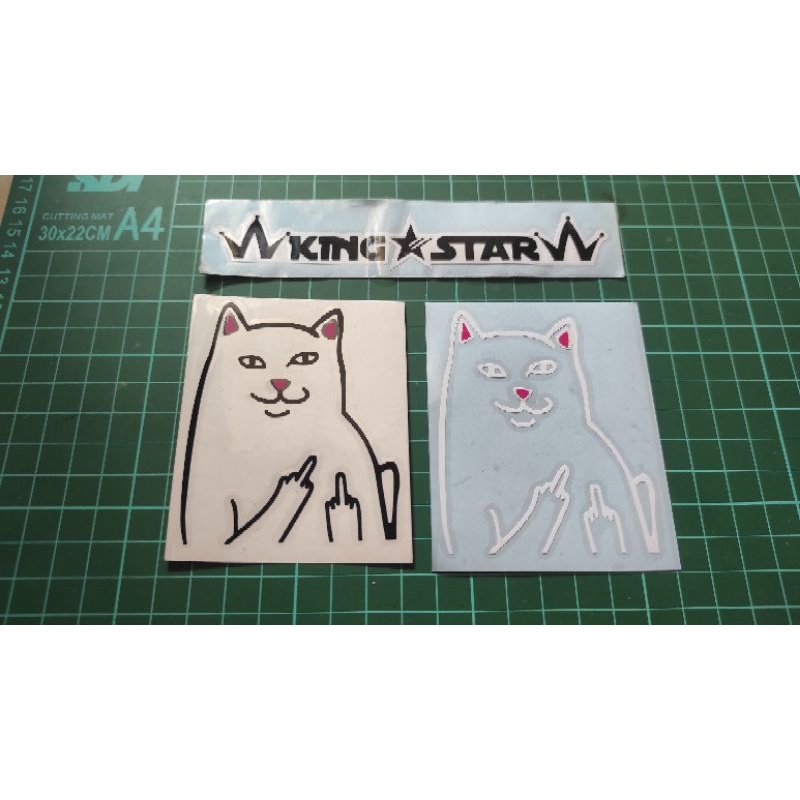 cutting sticker meme fucek kucing lucu
