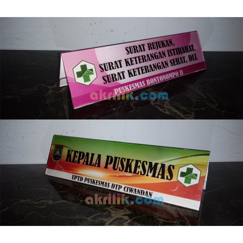

Acrylic name tag sablon