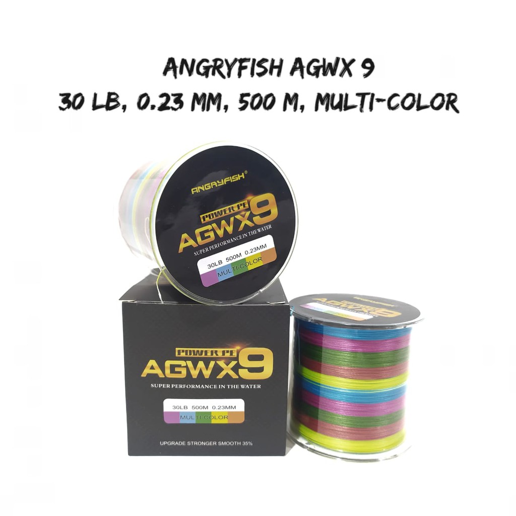 SENAR BRAID ANGRYFISH AGW X9 0.23 MM 30 LB 500 M PE 2