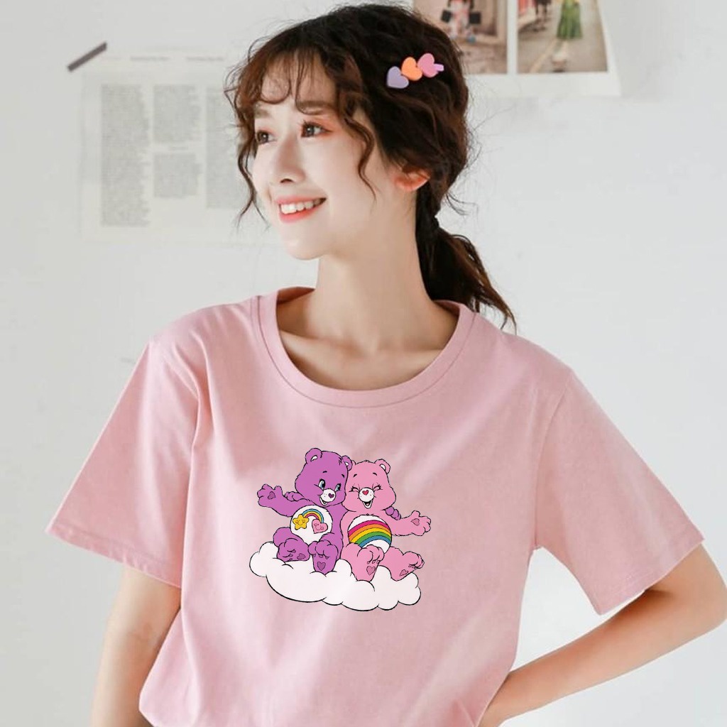 MYSTIQUE.ID-BAJU KAOS RAINBOW BEAR T-SHIRT LUCU DAN AESTHETIC