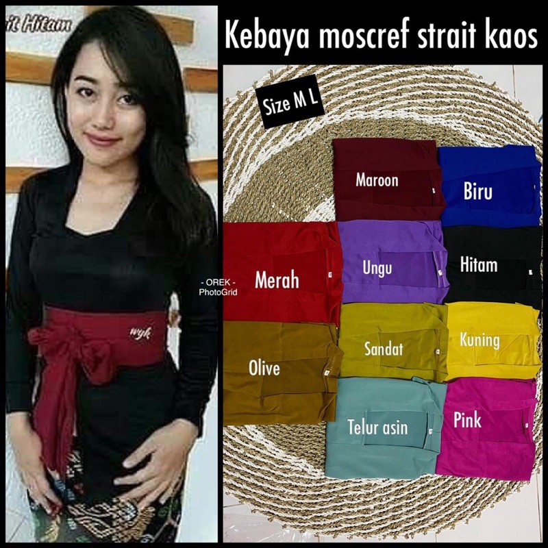 Set kebaya jadi kutubaru polos stretch