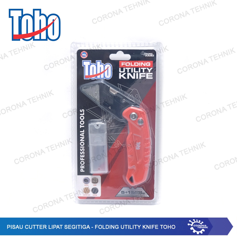 Toho - Pisau Cutter Lipat Segitiga - Folding Utility Knife