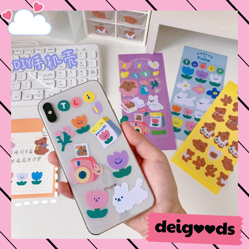 

DEIGOODS❤ Sticker Kartun Beruang Lucu Untuk Dekorasi Gaya Korea DIY Stationery