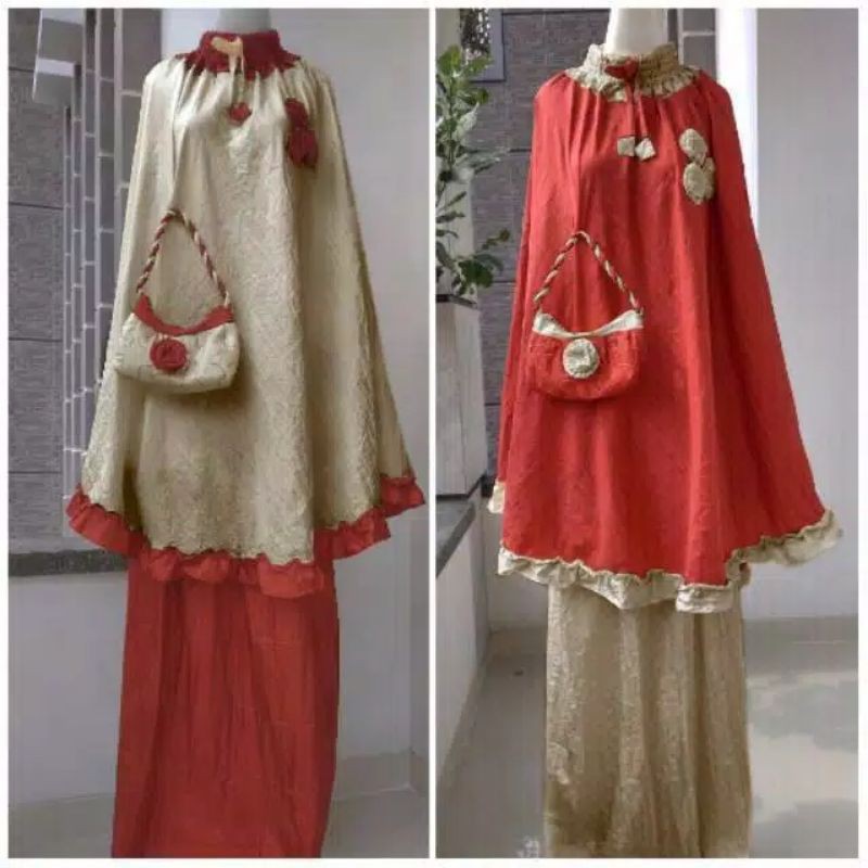 MUKENA PONCO PREMIUM llMUKENA TRAVELING TANPA KEPALA