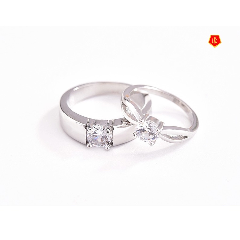 [Ready Stock]Korean Style Creative Diamond Couple Ring