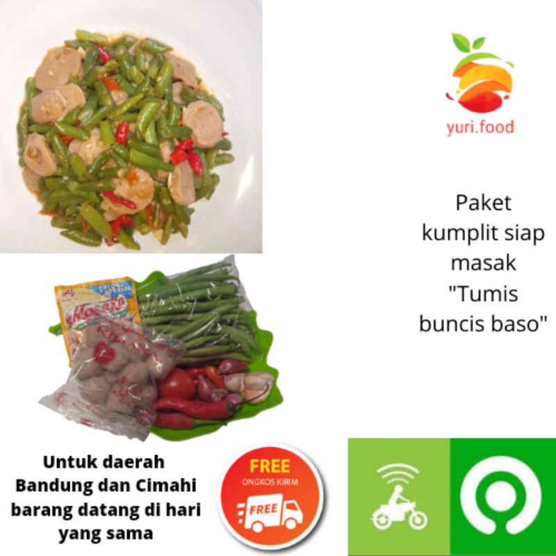 

Paket buncis bakso siap masak untuk 4-5 porsi