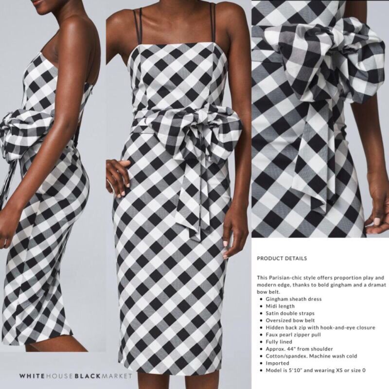 WHBM Gingham Sheath Dress