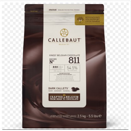 

Callebaut Dark Couverture 54.5% 500gr REPACK / Coklat Import Callebaut / Dark Chocolate Couverture