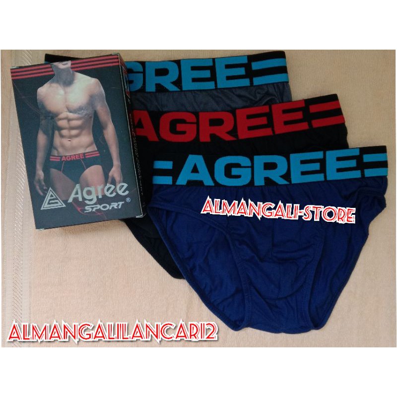 ((3pcs)) Celana Dalam Pria Dewasa Agree Sport | CD Agree Sport 2317-M