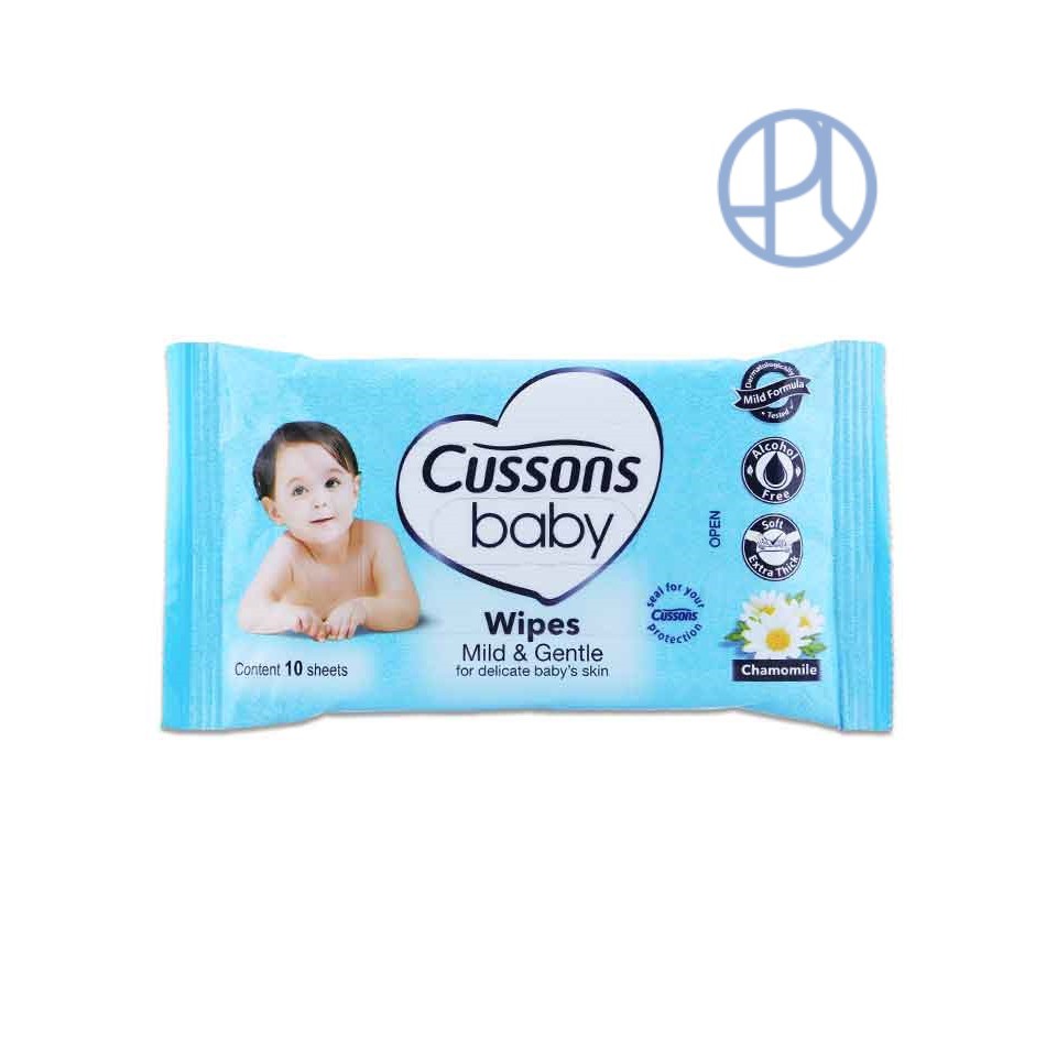 CUSSONS BABY WIPES 10s (BUY 1 GET 1 FREE) / TISU BASAH TISU BAYI / APOLLO