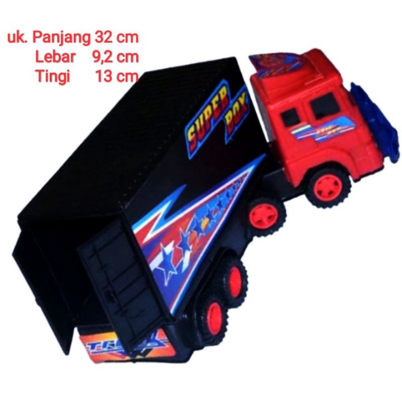 Mainan Anak Mobil Truk Trailer Container Tronton Box