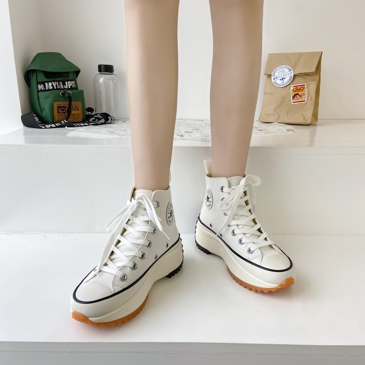 COD Sneakersdaily 560 Sepatu Sneakers Kanvas Hak Tinggi Wanita Premium