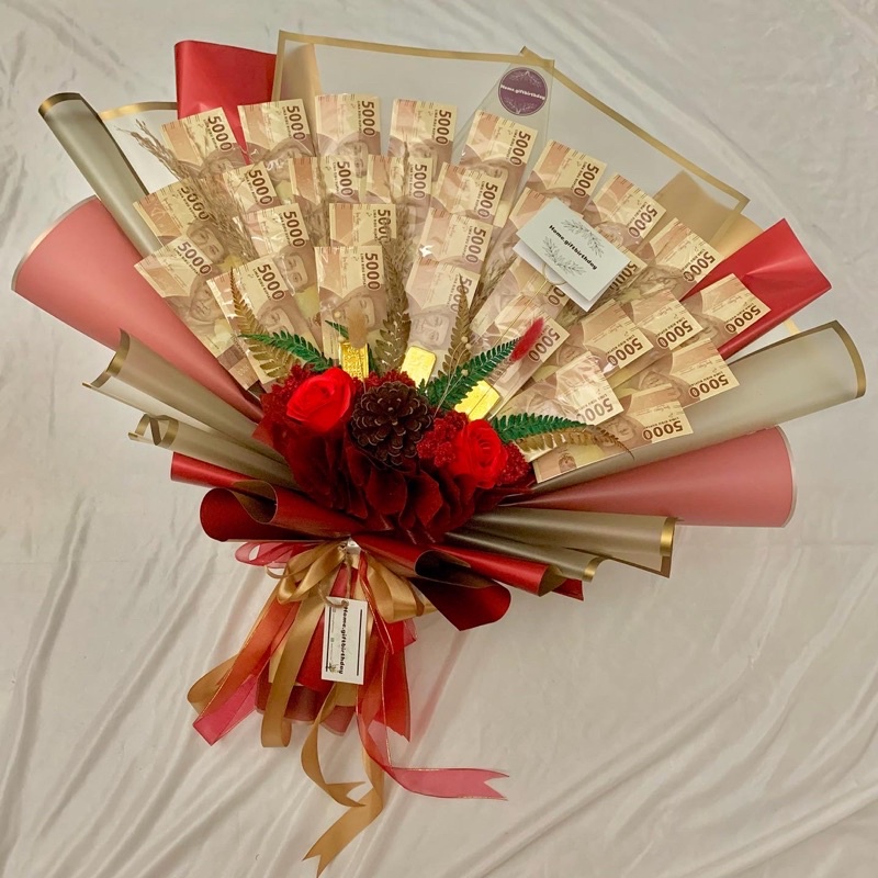 Bucket Uang Asli 5k/Money Bouquet wisuda, ulang tahun