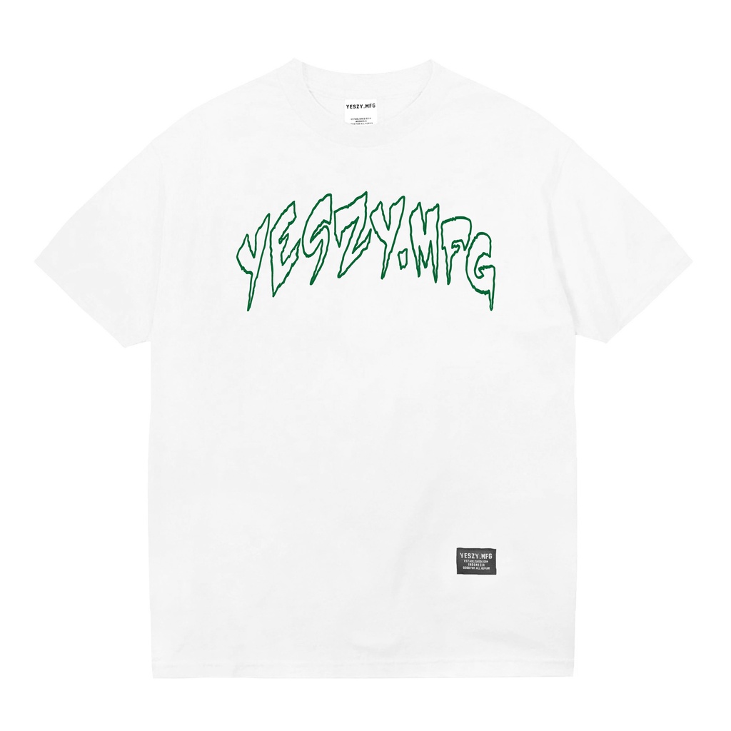 YESZY.MFG Tshirt White Splash F. Green