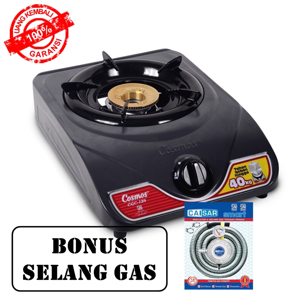 Cosmos CGC-139 Bonus Selang Paket Regulator Kompor Gas 1 Tungku CGC 139 / CGC139