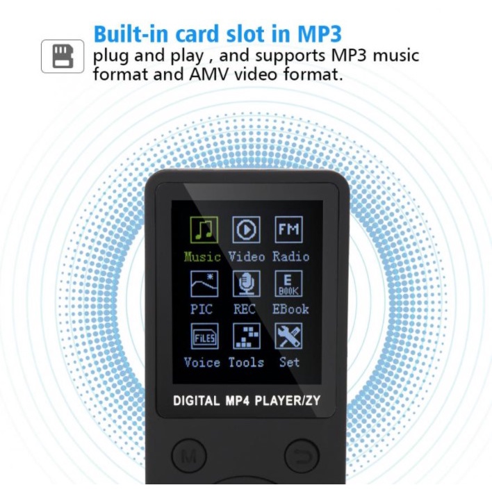 MP3 MP4 Player Mini Mp3 Player Portable Dengan LCD Music Player TF Card Slot Micro SD Up to 32GB + Earphone Headset Dapat Membaca e-book pada MP4 3.5mm jack audio Player in MP3 layar LCD 480x360-5