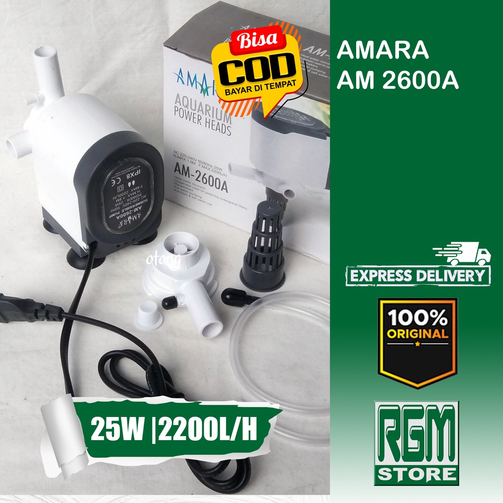 Amara AM 2600A AM 2600 AM2600 A AM2600A Mesin Pompa Power Head filter aquarium