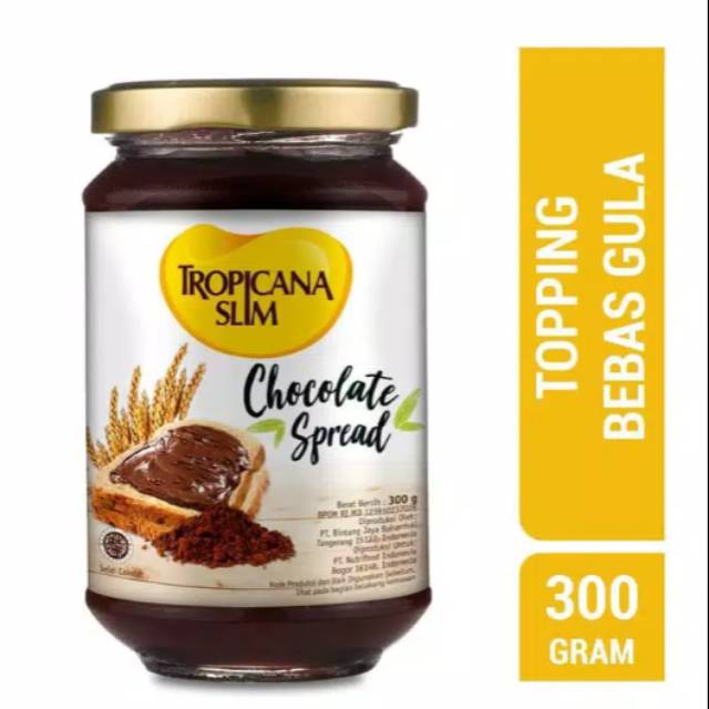 

Tropicana slim chocolate spread jam 300gr topping bebas gula