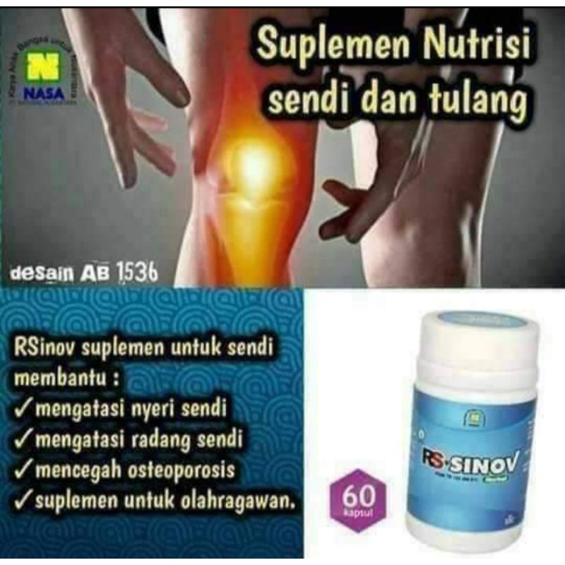RS SINOV (khusus persendian), SINOV NASA HERBAL ( isi 60 kapsul)