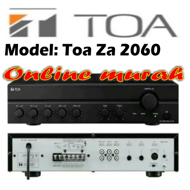 amplifier toa za 2060 toa za2060 garansi resmi original